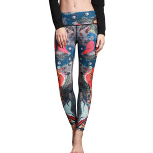 Yoga-leggings voor dames met op maat gemaakte bedrukking