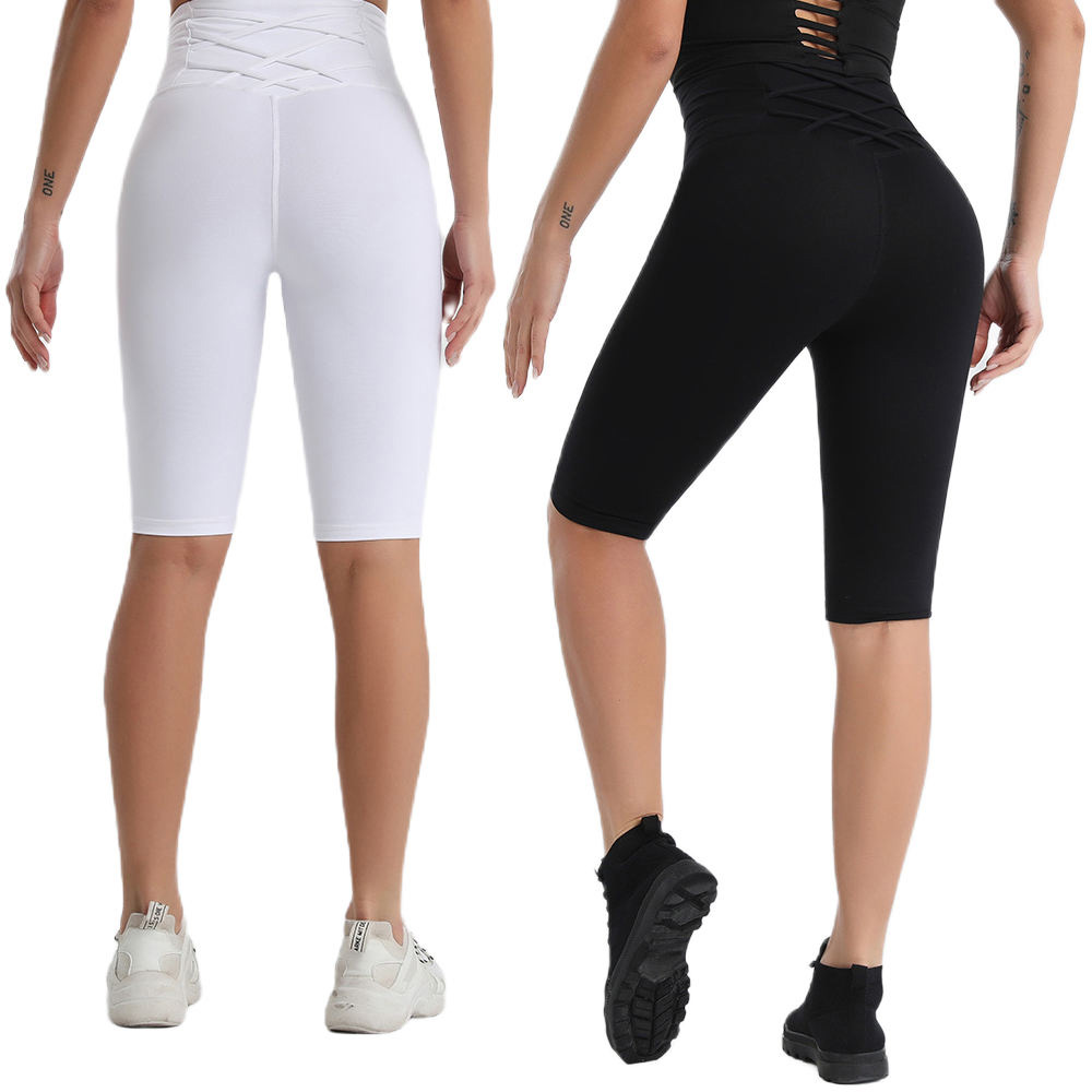 Lady High Waist Fitness Stretch Καλσόν Yoga Κοντό κολάν